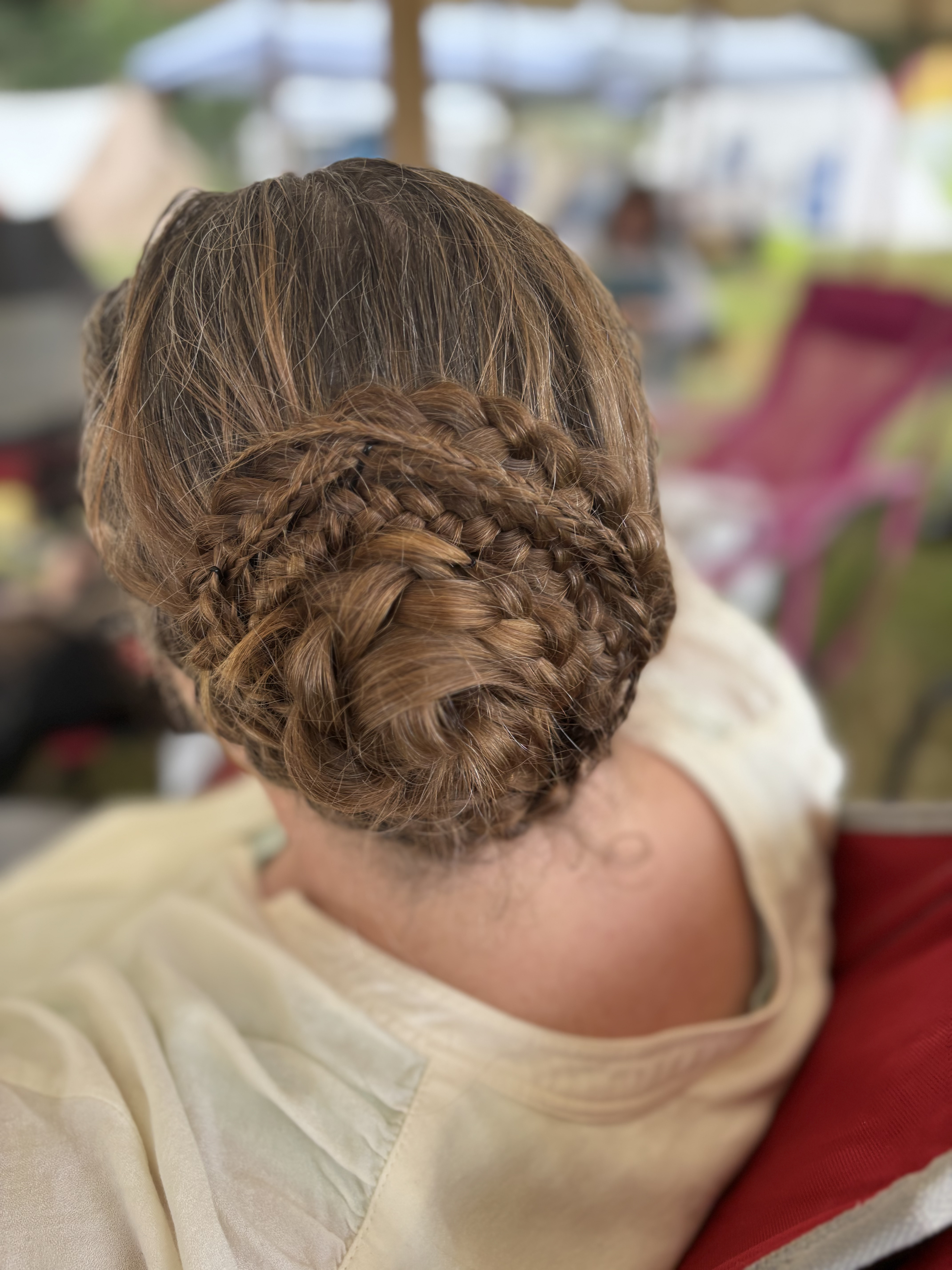 Intricate braided updo